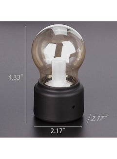 بيوينتي لمبة LED قابلة للشحن بتصميم كلاسيك أسود/ أصفر/ شفاف 4.33x2.17بوصة  - Image 3