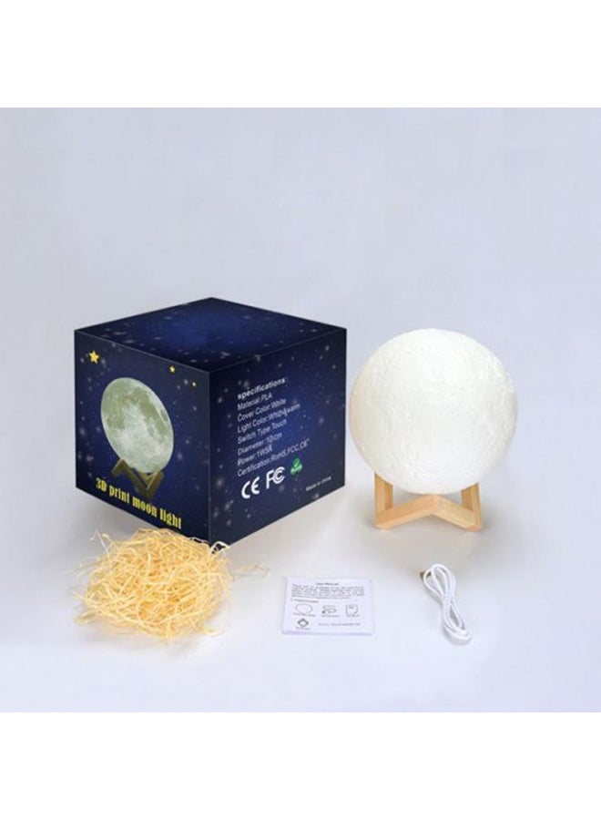 بيوينتي مصباح ليلي على شكل قمر ثلاثي الأبعاد قابل لإعادة الشحن أبيض/بني 17x29سم - Image 2