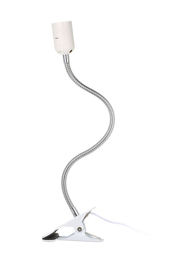 Beauenty Bulb Base Socket Holder Desk Lamp White 9x13cm - Image 2