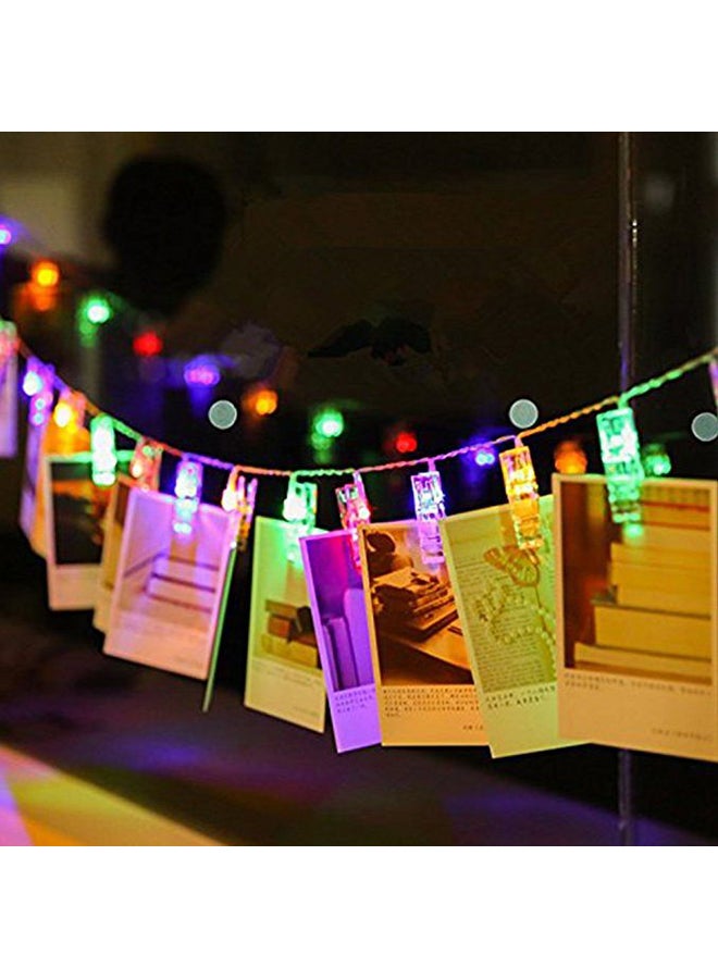 بيوينتي شريط إضاءة LED مزود بمشابك لتعليق بطاقات الصور مكن من 20 مصباح أبيض - Image 2