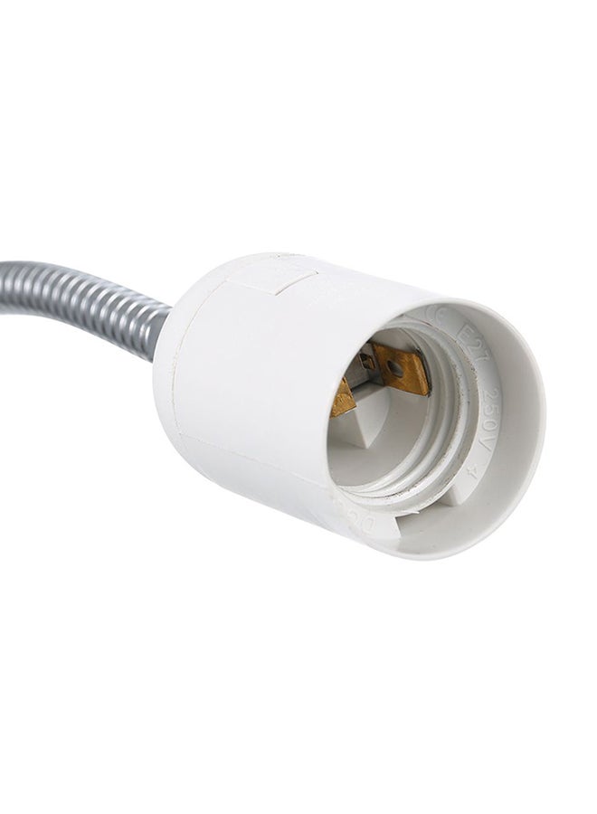 Beauenty Bulb Base Socket Holder Desk Lamp White 9x13cm - Image 3