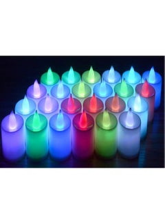 بيوينتي مجموعة من 24 شمعة LED عديمة اللهب أبيض/أصفر  - Image 2