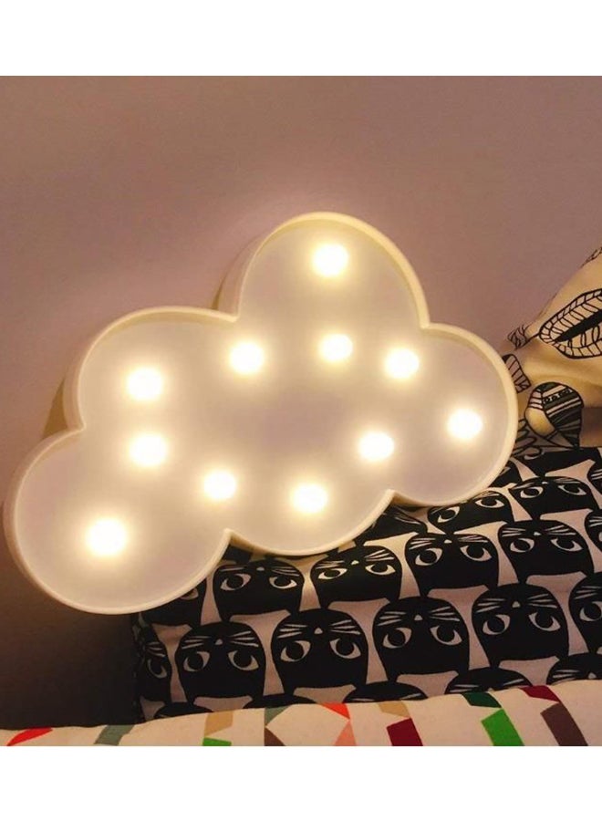 Beauenty Cloud Shape LED Night Light White 9.65 x 1.18 x 9.84inch - Image 3