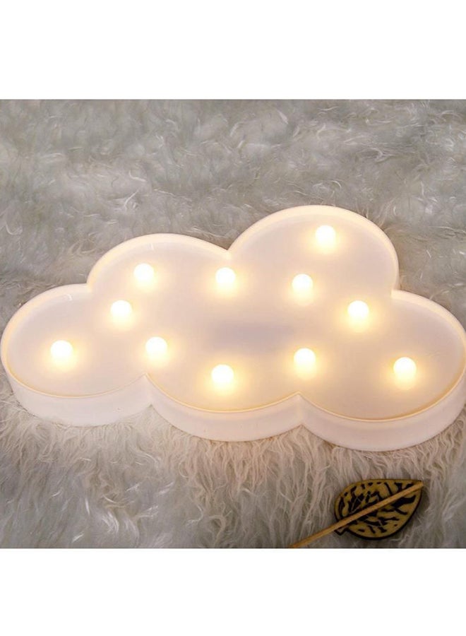Beauenty Cloud Shape LED Night Light White 9.65 x 1.18 x 9.84inch - Image 2