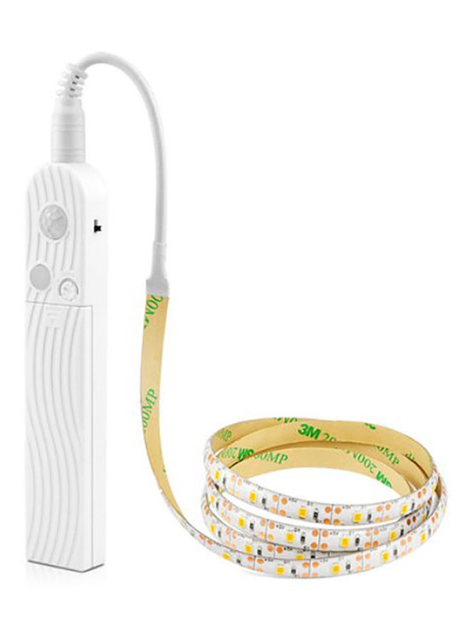 بيوينتي مصباح لاسلكي مرن يعمل بالبطارية مزود بجهاز استشعار للحركة بالأشعة تحت الحمراء السلبية أبيض 3x17سم - Image 2