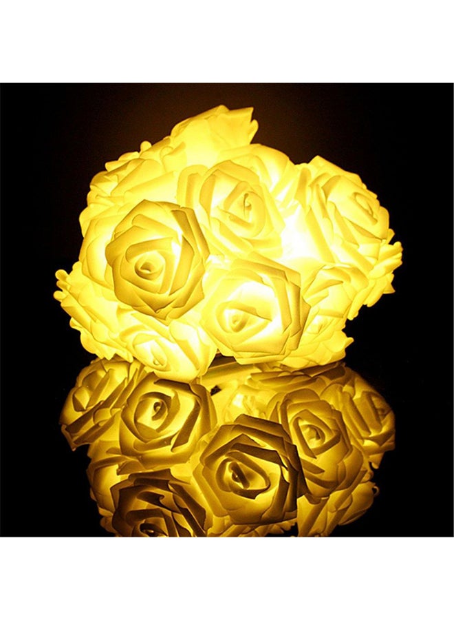 بيوينتي شريط إضاءة مكون من 20 مصباح LED على شكل زهور أبيض 10x11سم - Image 4