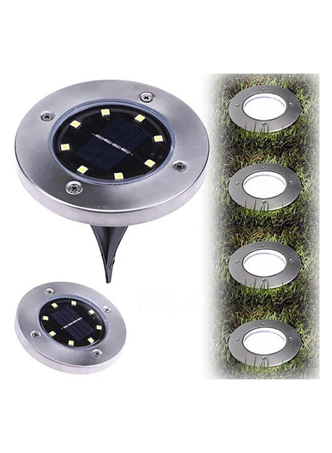 بيوينتي مجموعة مصابيح تعمل بالطاقة الشمسية للاستخدام في الأماكن الخارجية من 4 قطع أسود/ فضي - Image 2