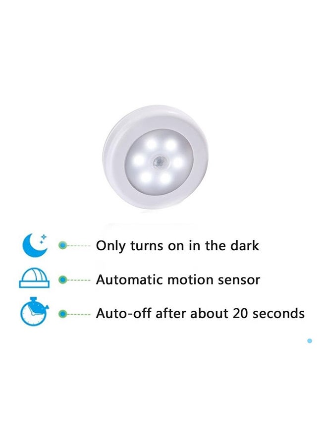Beauenty - 6-LED Motion Sensor LED Light White 9.65 x 8.79 x 7.39cm - Image 1