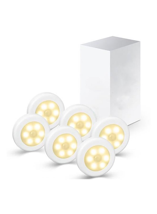 Beauenty 6-piece Battery-powered LED Cabinet Light Set White/yellow White/Yellow - Image 2