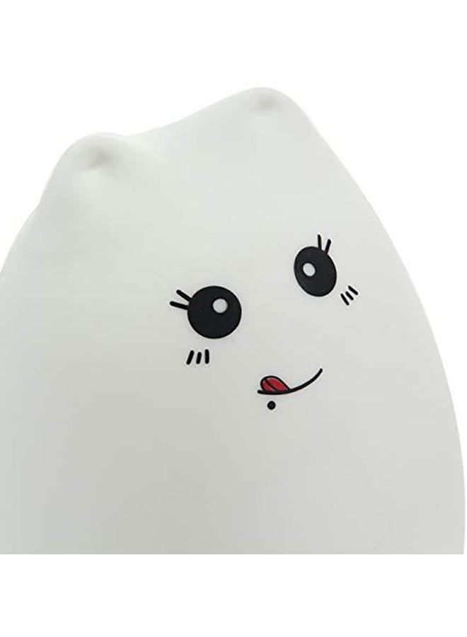 Beauenty Usb Rechargeable Silicone Soft Cat Night Light White 13x13cm - Image 3