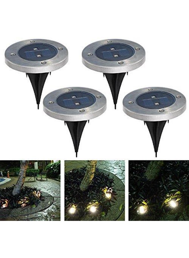 Beauenty 4-Piece Solar Powered Outdoor Light Set Silver/Black 3 x 8cm - Image 3