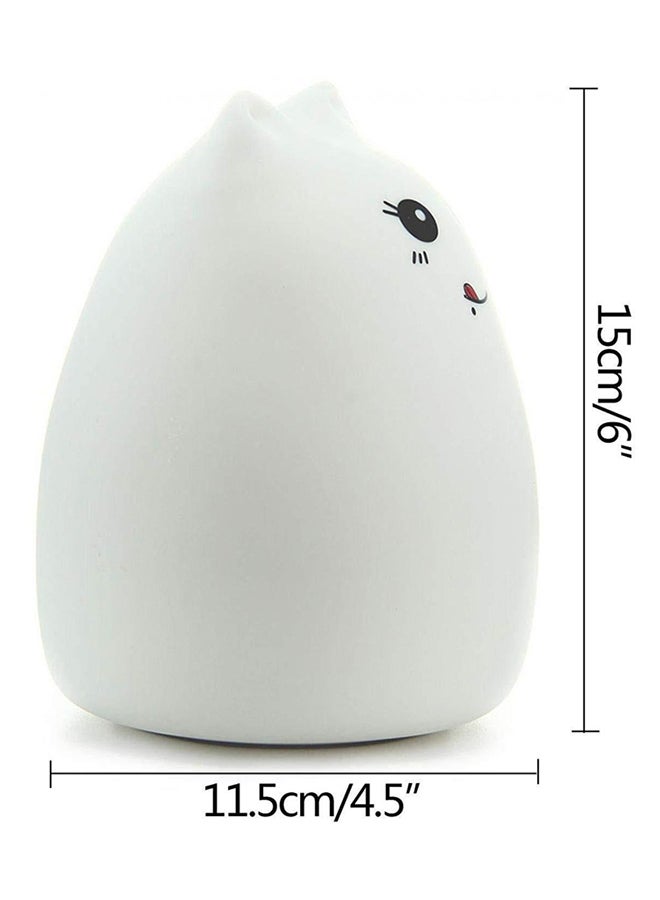 Beauenty Usb Rechargeable Silicone Soft Cat Night Light White 13x13cm - Image 4