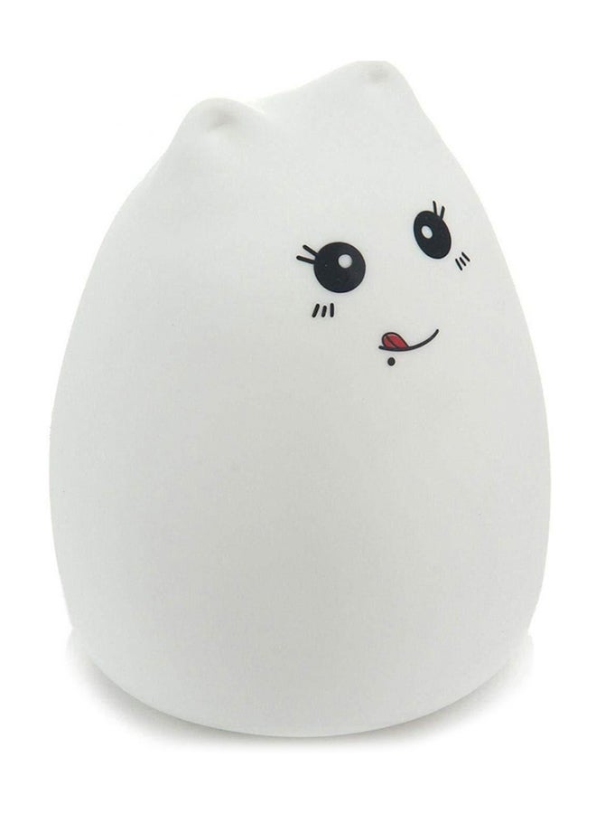 Beauenty Usb Rechargeable Silicone Soft Cat Night Light White 13x13cm - Image 2