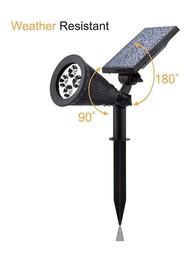 بيوينتي طقم ضوء كاشف LED يعمل بالطاقة الشمسية ومقاوم للماء مكون من قطعتين أسود/فضي 20 x 15سم  - Image 2