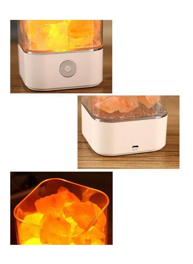 بيوينتي مصباح للإضاءة الليلية بتصميم قطع ملح كريستالية أبيض 14x9سم - Image 3