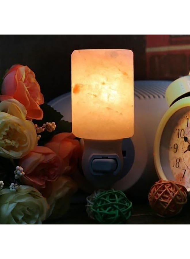 بيوينتي مصباح صغير منحوت يدوياً من بلورات ملح الهيمالايا أبيض 5x13سم - Image 3