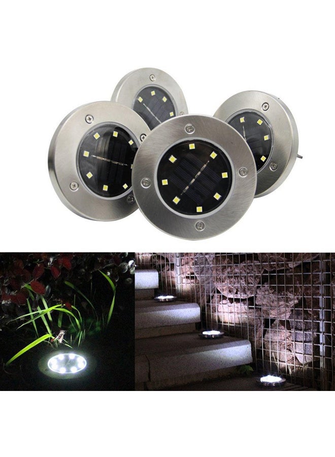 Beauenty 4 Pack 8 LED Garden Pathway Outdoor In-Ground Lights White 12x13centimeter - Image 2