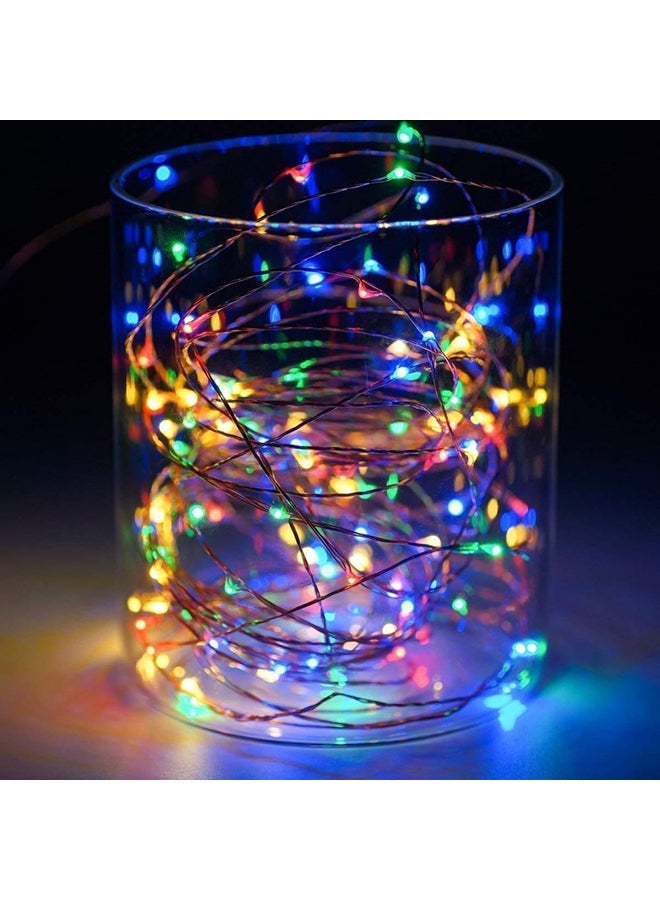 بيوينتي شريط إضاءة مكون من 200 مصباح LED مقاوم للماء ويعمل بالطاقة الشمسية وردي/ أصفر/ أسود 5x18سم - Image 2