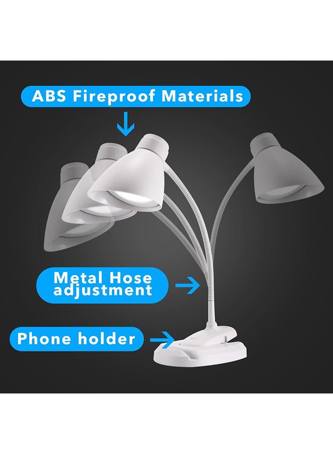 بيوينتي مصباح مكتب LED مزود بمشبك وقاعدة للاستخدام المزدوج أبيض 13 x 14سم - Image 4