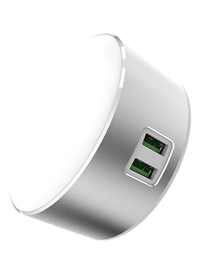 Beauenty Dual USB Charging Night Light White 9x11cm - Image 2