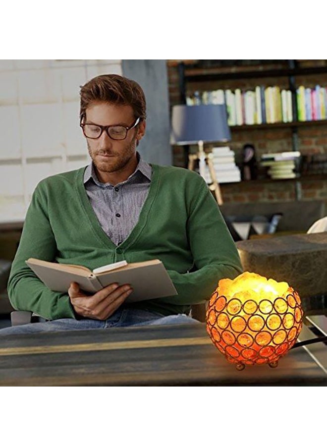 بيوينتي مصباح صخري كريستالي من ملح الهيمالايا وردي 14x56سم - Image 3