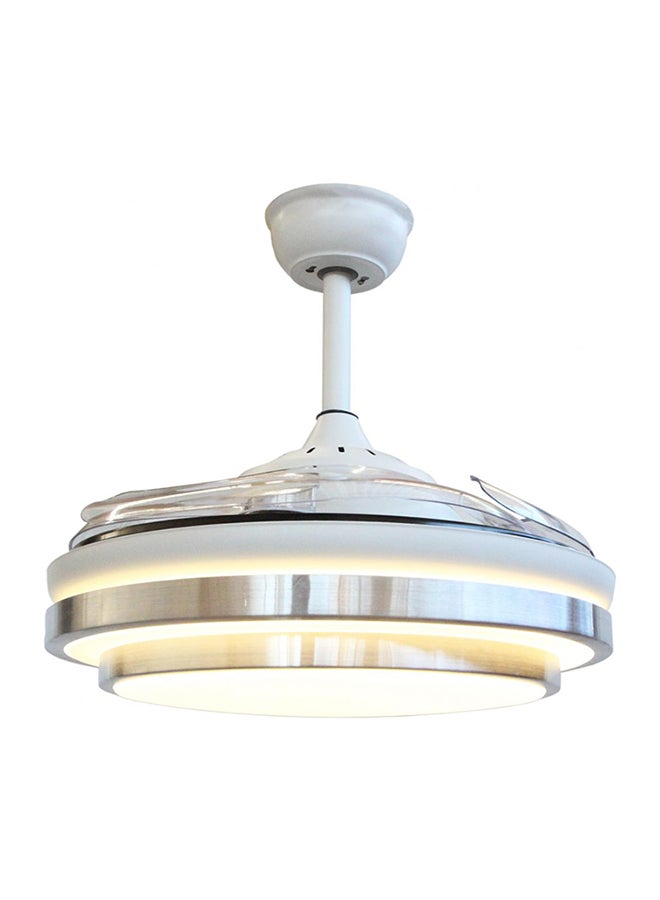 Beauenty - LED Ceiling Lamp With Fan, Remote Control White 28x54cm - Image 1