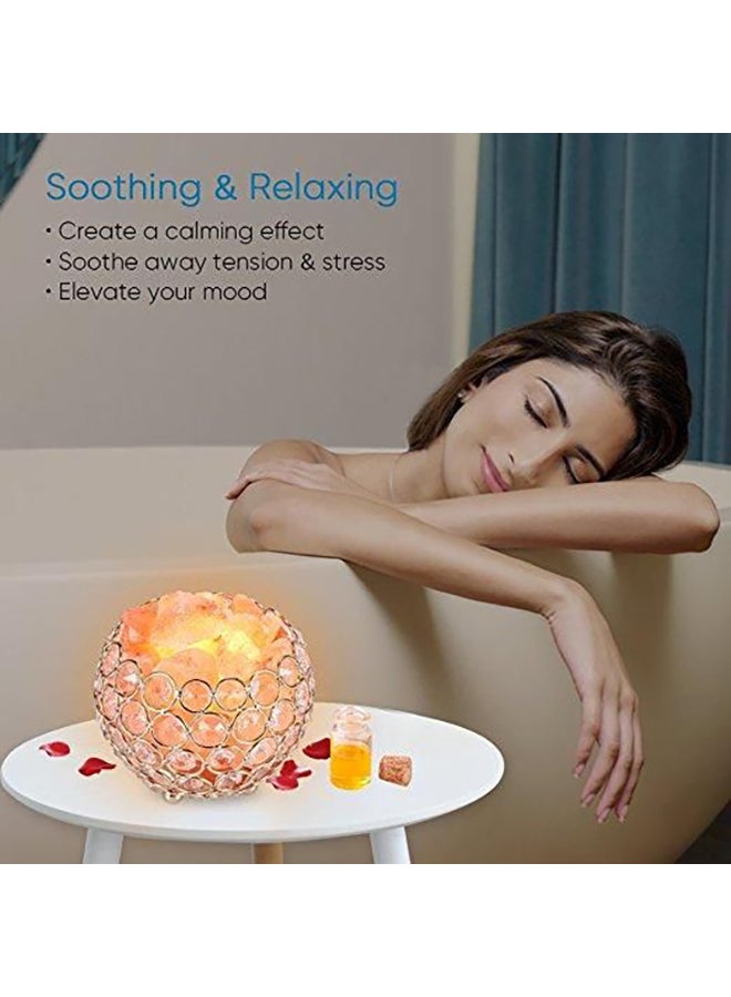 بيوينتي مصباح صخري كريستالي من ملح الهيمالايا وردي 14x56سم - Image 2