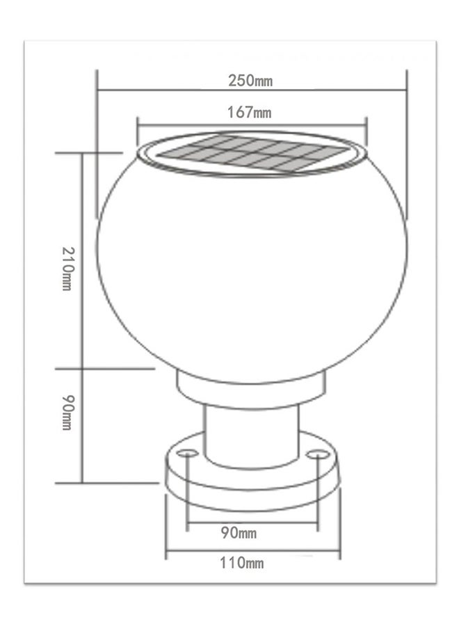 بيوينتي مصباح ستيجما للأماكن الخارجية يعمل بالطاقة الشمسية أبيض 28x26سم - Image 2
