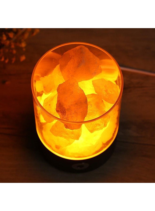 Beauenty Natural Himalayan Salt Table Lamp Clear/Black/Beige 11 x 11cm - Image 3