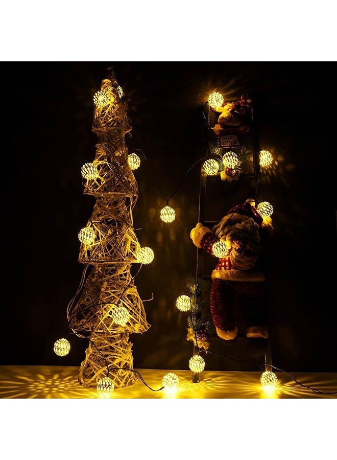 Beauenty 20 LED Solar Warm White String Light For Christmas Warm White 10x14cm Warm White 10x14cm  - Image 3