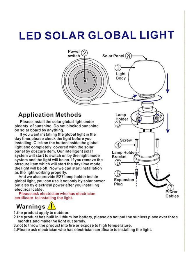 بيوينتي مصباح ستيجما للأماكن الخارجية يعمل بالطاقة الشمسية أبيض 28x26سم - Image 3