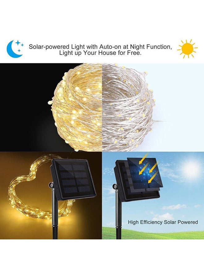 بيوينتي شريط إضاءة LED مكون من 200 مصباح يعمل بالطاقة الشمسية أبيض 6x9سم - Image 2