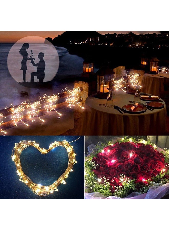 بيوينتي شريط إضاءة LED مكون من 200 مصباح يعمل بالطاقة الشمسية أبيض 6x9سم - Image 5