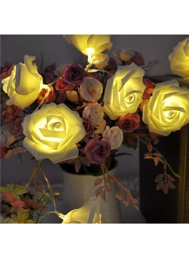 Beauenty 20-LED Flower Shaped String Light For Christmas White White - Image 3
