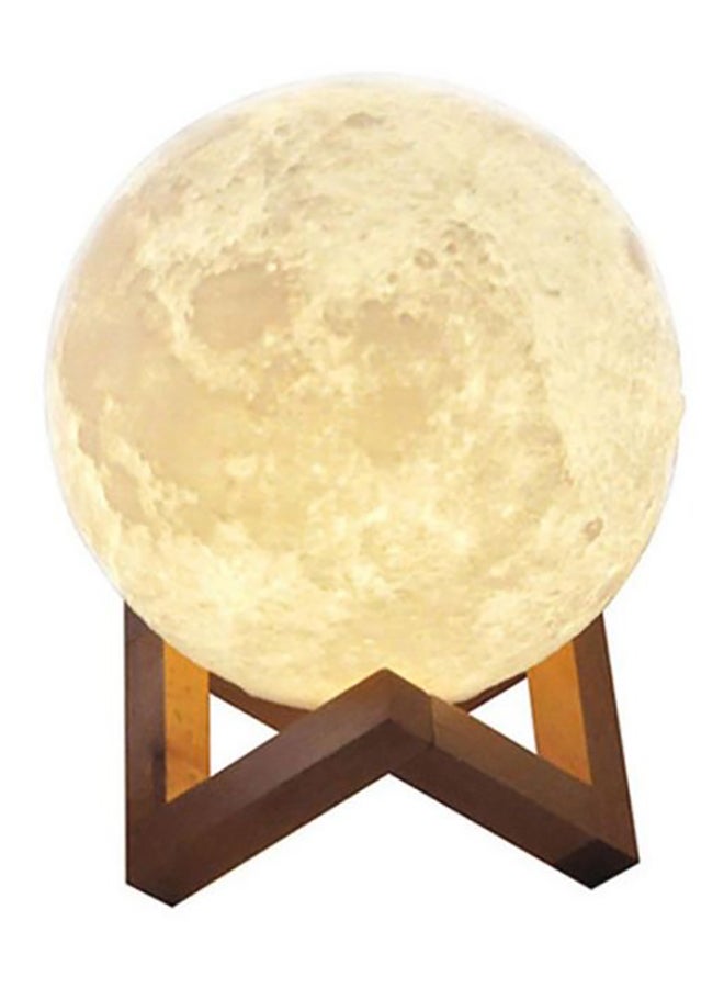 Beauenty 3D Printed Moon Lamp USB Rechargeable Night Light White 23x21cm - Image 2
