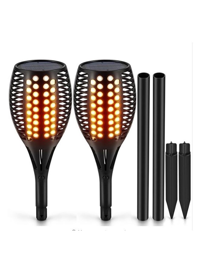 بيوينتي مجموعة مصباح حديقة يعمل بالطاقة الشمسية من قطعتين أسود 13 x 20سم - Image 2