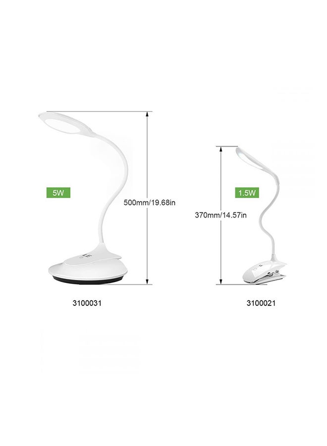 بيوينتي مصباح طاولة LED قابل للتعتيم مع كابل USB أبيض 50سم - Image 2