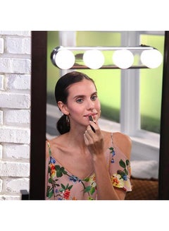 Beauenty 4 LED Bulb Cordless Makeup Studio Vanity Mirror Light White/Silver 7 x 9cm  - Image 2