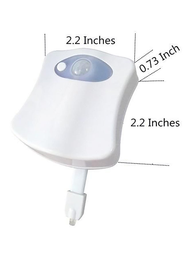بيوينتي مصباح ليلي LED للمرحاض مزود بجهاز استشعار للحركة بـ8 ألوان أبيض 5 x 7سم - Image 3