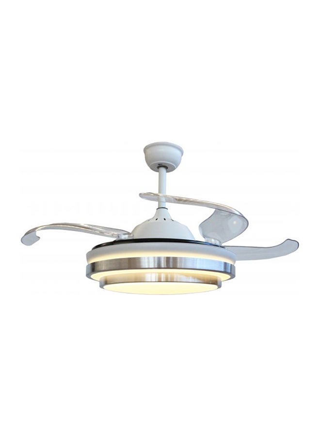 Beauenty - LED Ceiling Lamp With Fan, Remote Control White 28x54cm - Image 1