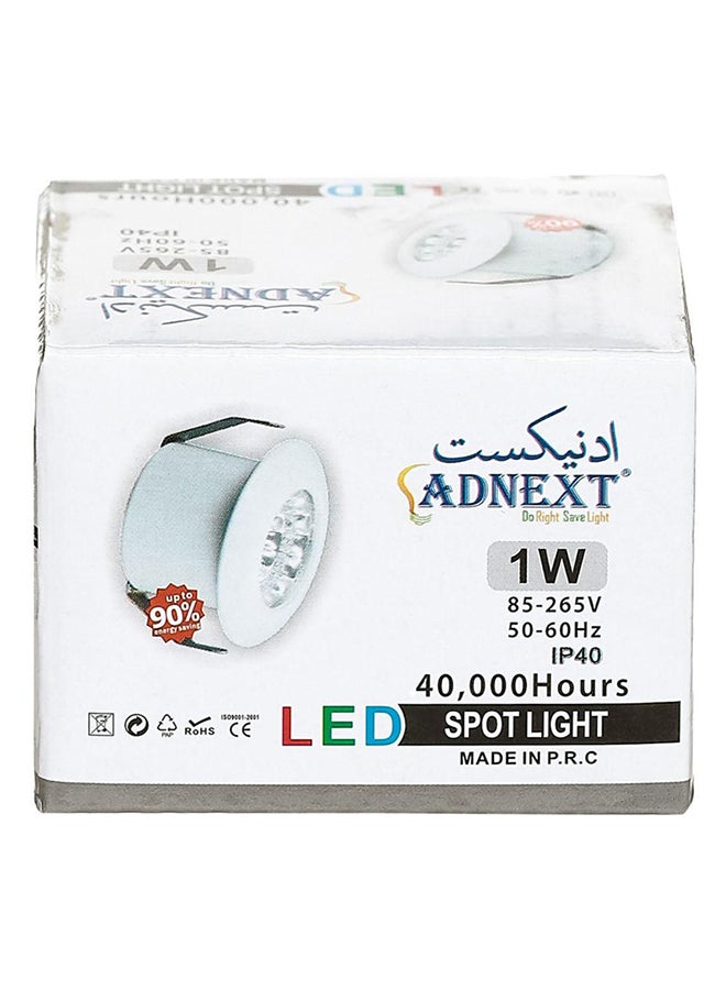 Mini Round LED Spotlight With Adapter White  - Image 3