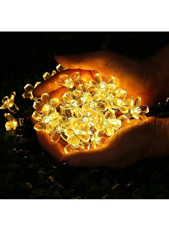 Beauenty Solar Flower LED String Light For Christmas Gold 9 x 10cm Gold 9 x 10cm - Image 4