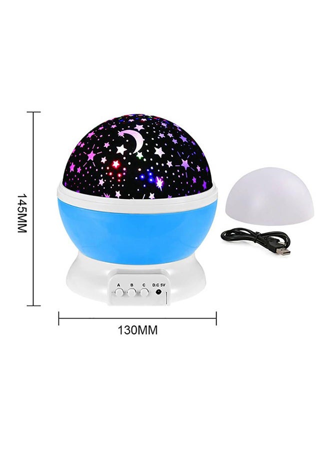 Star Moon Rotating Projector Night Lamp Black/White/Blue 14.5 x 13cm - Image 2