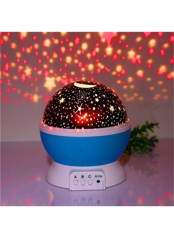 Star Moon Rotating Projector Night Lamp Black/White/Blue 14.5 x 13cm - Image 3