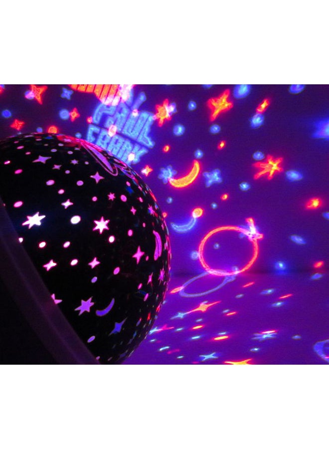 بيوينتي مصباح ليلي بإضاءة LED مزين بنمط نجوم ملونة أبيض 12x13سم - Image 2