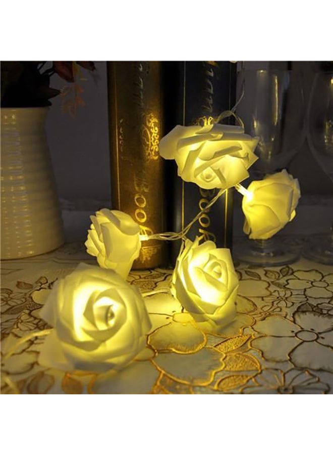 Beauenty 20-LED Flower Shaped String Light For Christmas White White - Image 2