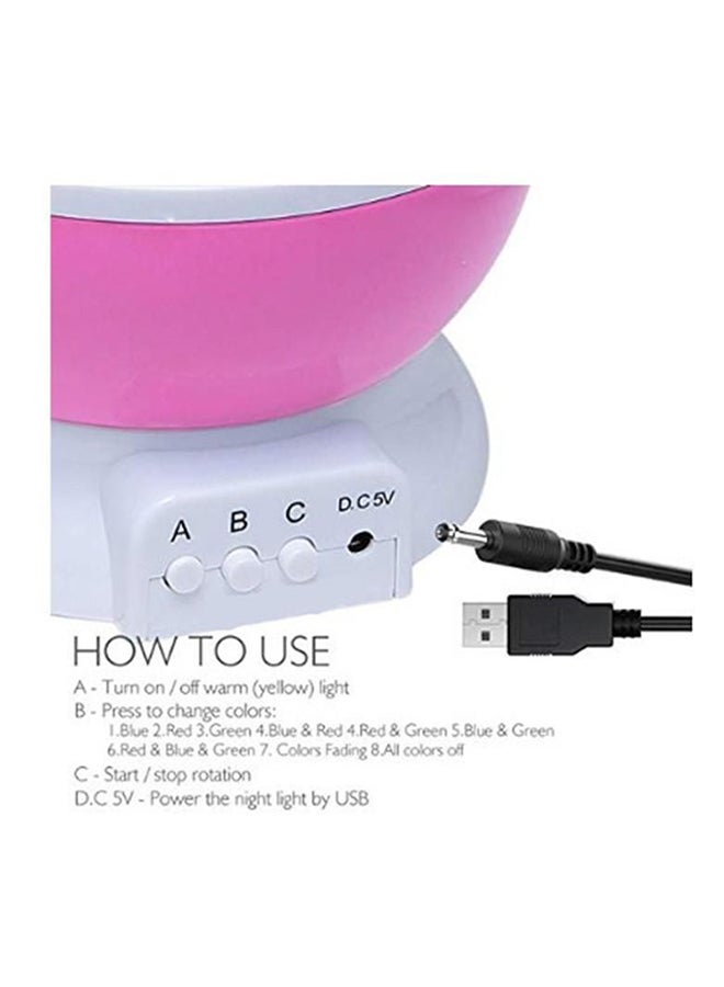 بيوينتي مصباح بروجيكتور ستارلايت بإضاءة على شكل أقمار ونجوم أسود/ وردي/ أبيض 13 x 8سم - Image 3