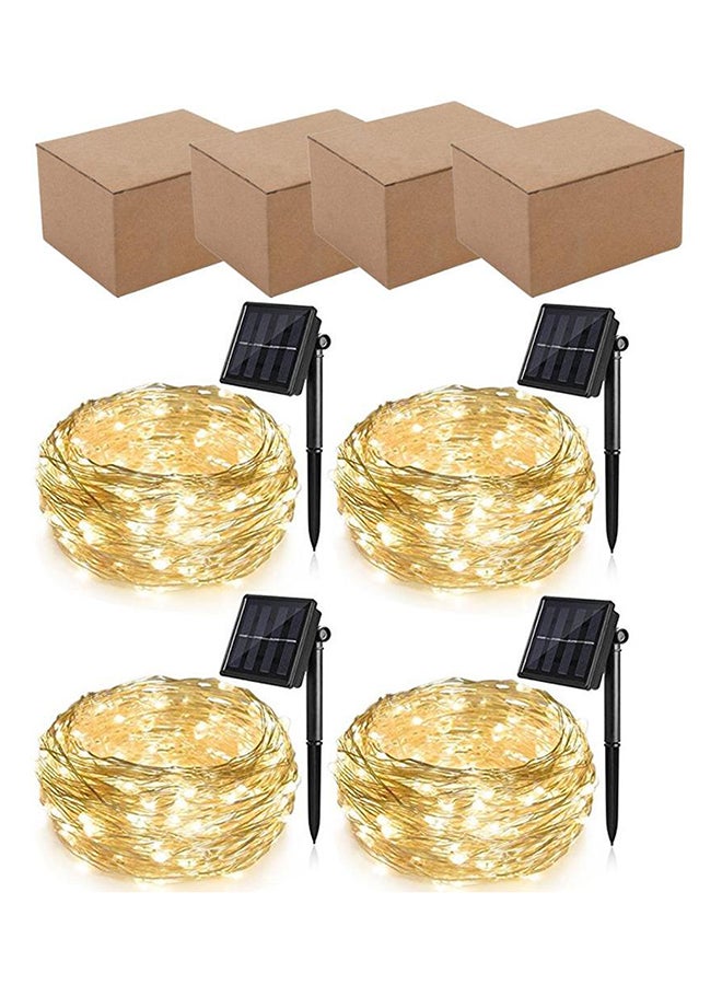 Beauenty - 4-Pack Solar Powered String Light Yellow - Image 1