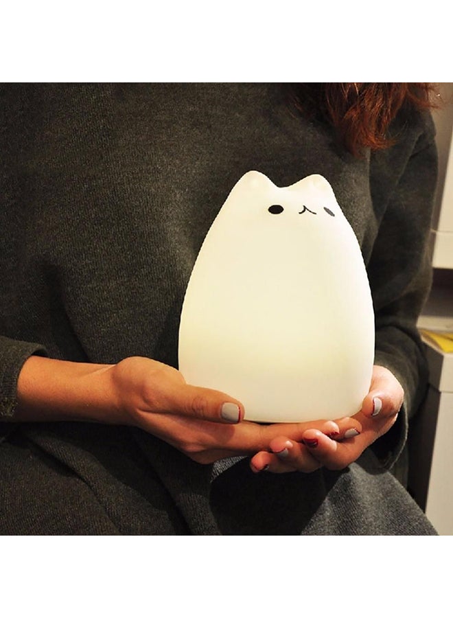 Beauenty Cat Silicone LED Night Light White 13x13cm - Image 3