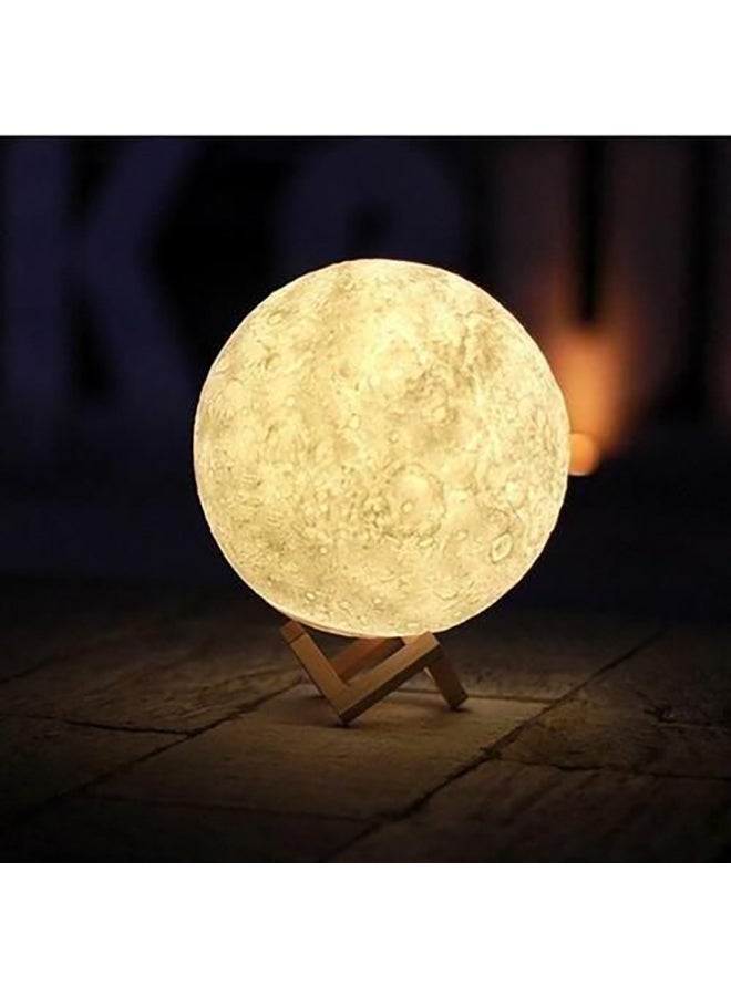 Beauenty 3D Print Moon LED Night Lamp Grey/Brown 10 x 30cm  - Image 4